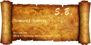 Somosy Barna névjegykártya